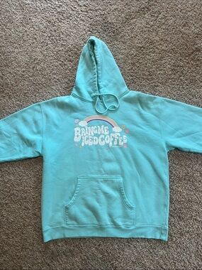 Sunkissed Coconut Bring Me Iced Coffee Teal Hoodie🩵